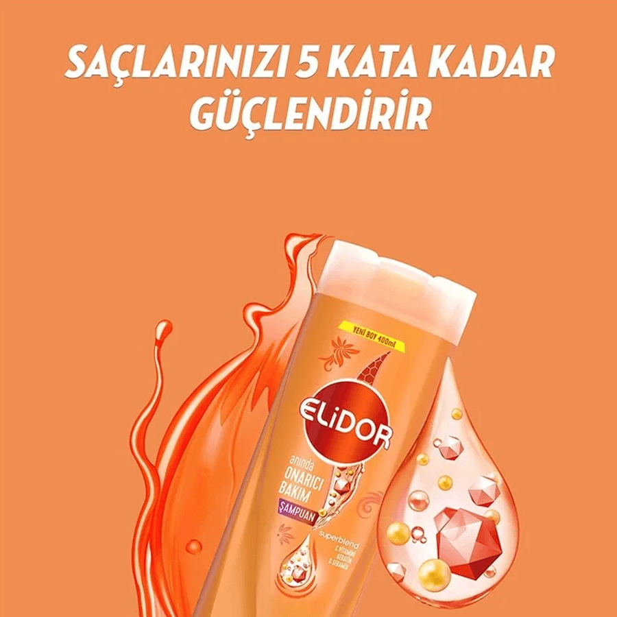 Elidor Superblend Anında Onarıcı C Vitamini Keratin Seramid Şampuanı 400ml