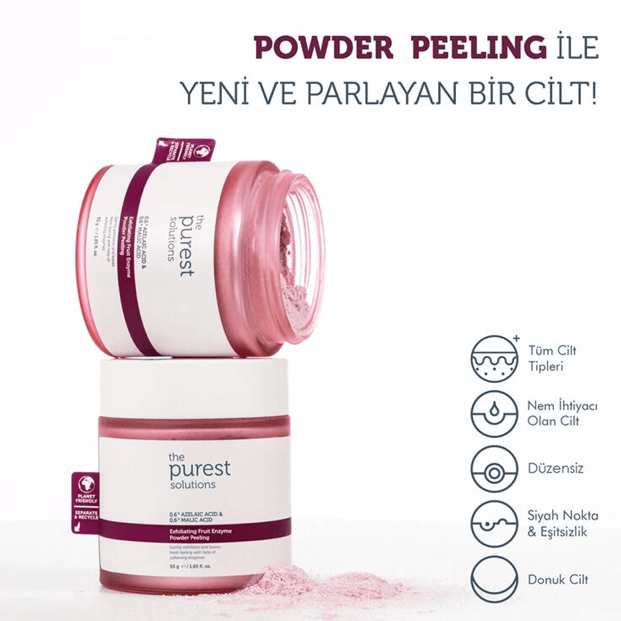 The Purest Solutions Exfoliating Fruit Enzyme Powder Peeling 55gr-Kırmızı Toz Peeling