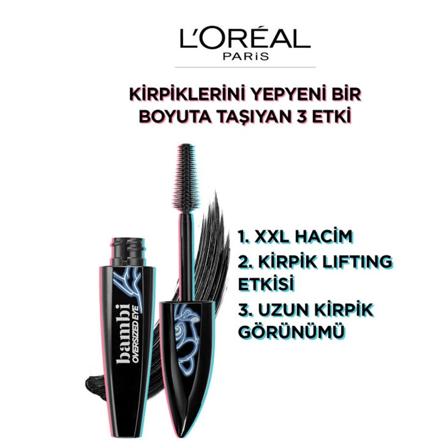 Loreal Paris Bambi Eye Oversized False Lash Mascara 9ml-Siyah