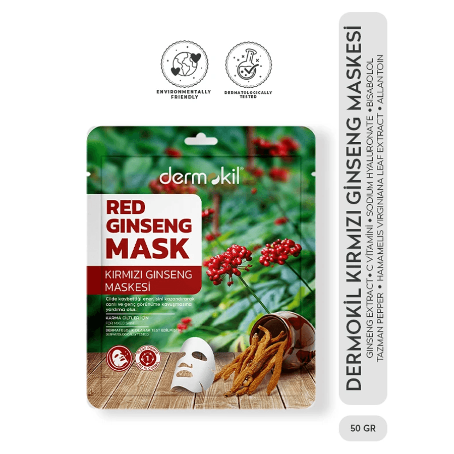 Dermokil Kırmızı Ginseng Kağıt Maskesi 20gr
