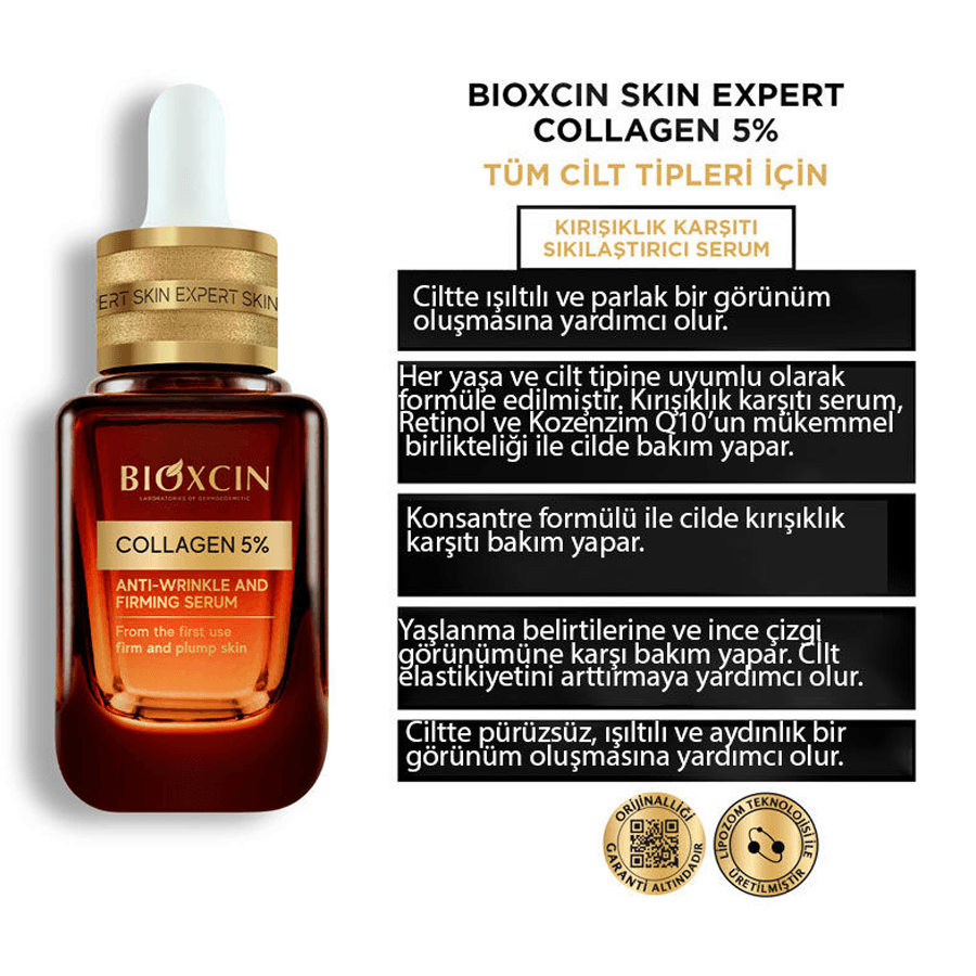 Bioxcin Skin Expert Collagen 5% Kırışıklık Karşıtı Sıkılaştırıcı Serum 30ml