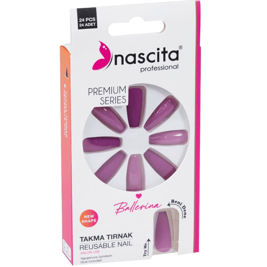 Nascita 24'lü Renkli Ballerina Takma Tırnak 157