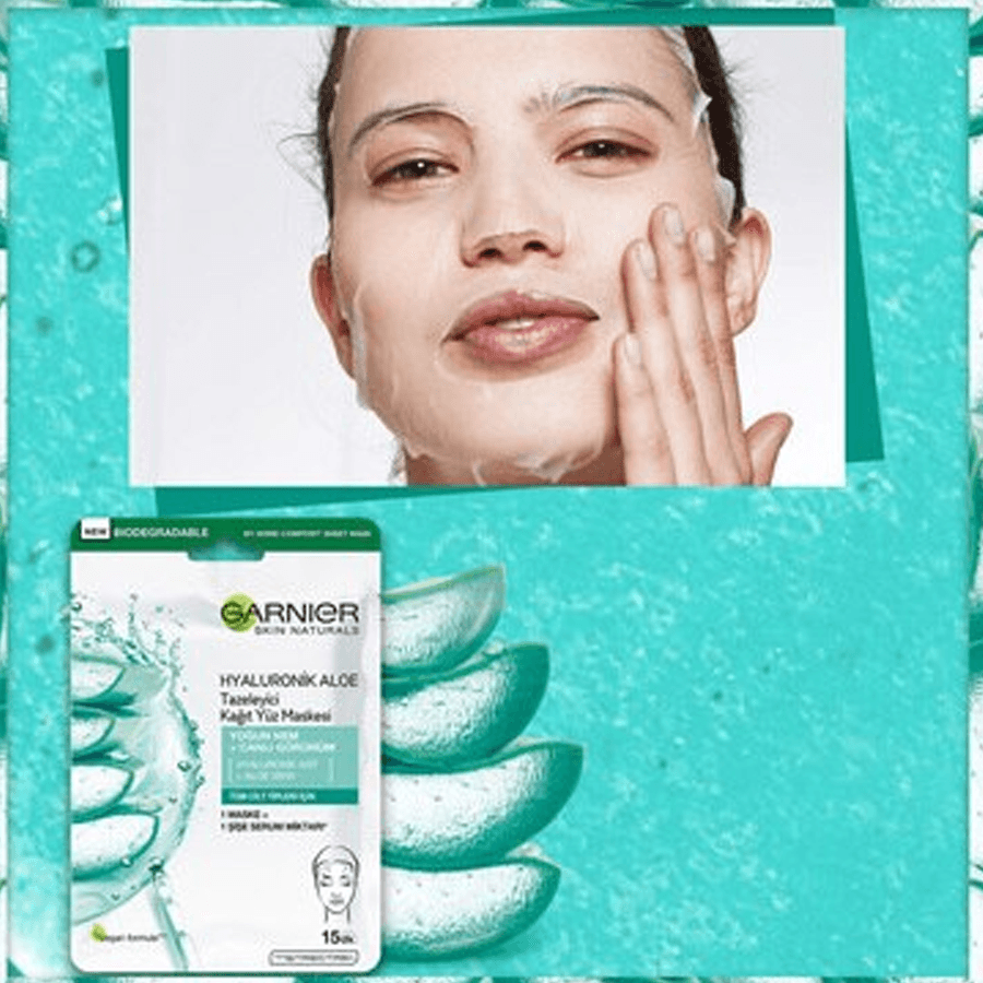 Garnier AloeVera Özü Hyaluronik Tazeleyici Kağıt Maske 1 Adet