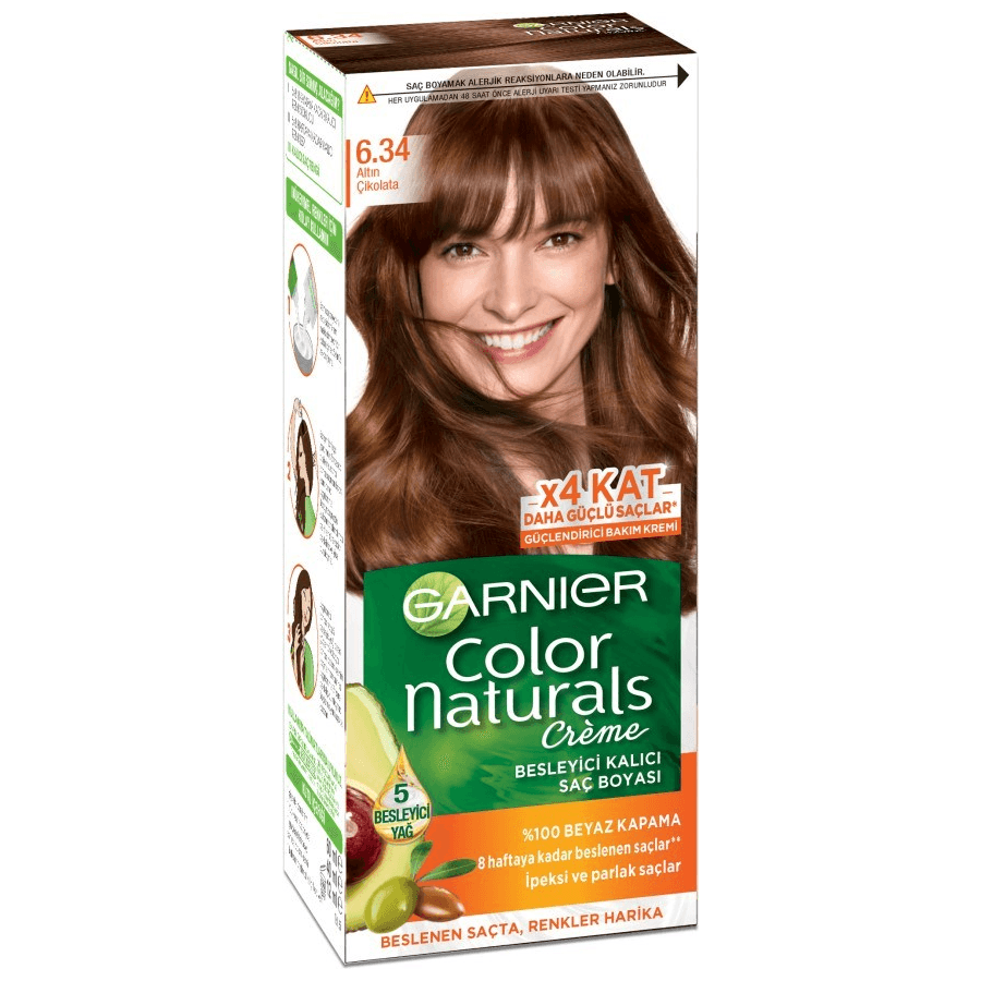 Garnier Color Naturals Creme 6,34 Altın Çikolata-Saç Boyası