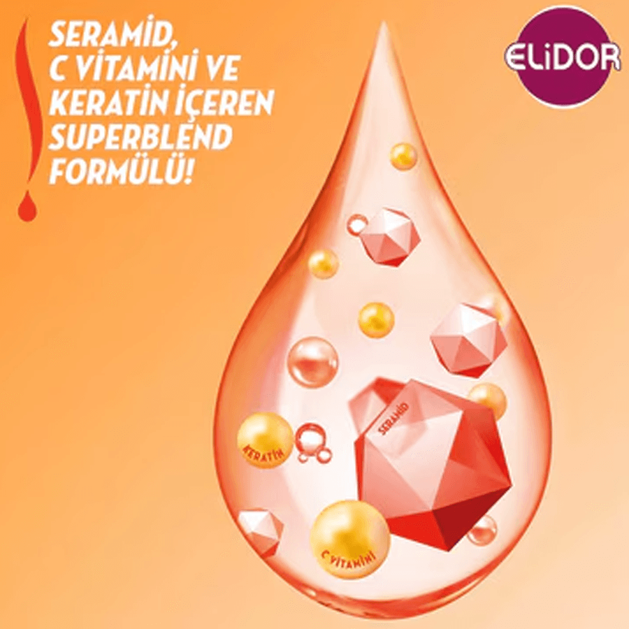 Elidor Superblend Anında Onarıcı C Vitamini Keratin Seramid Şampuanı 400ml