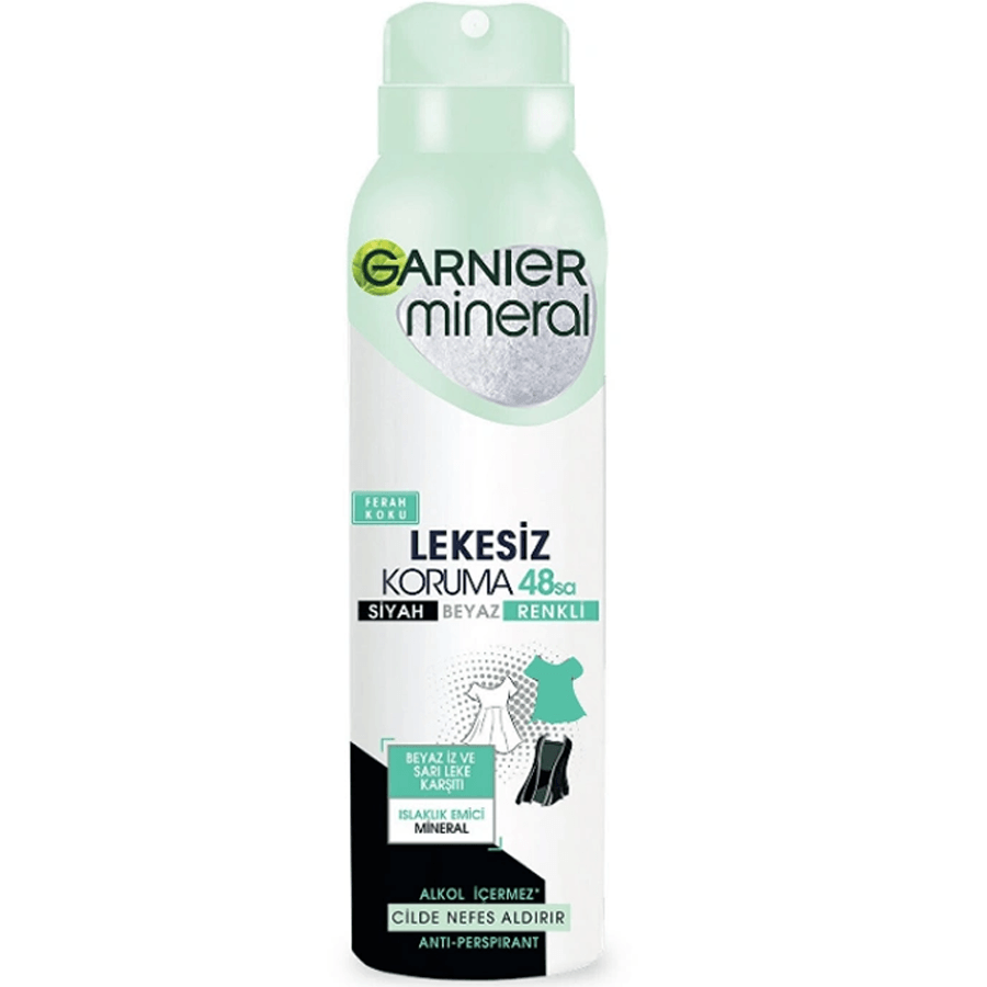 Garnier Mineral Lekesiz Koruma Deodorant Sprey 150ml-Hızlı Kuruma