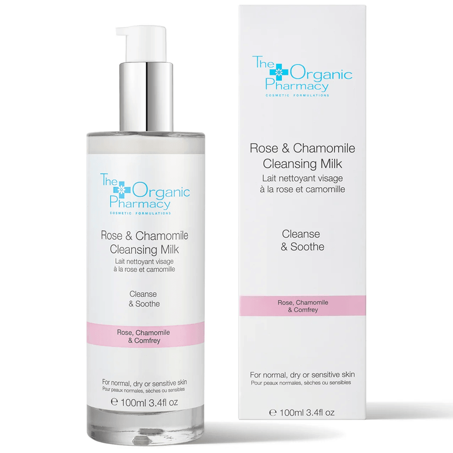 The Organic Pharmacy Rose & Chamomile Cleansing Milk 100ml-Gül ve Papatya Temizleme Sütü