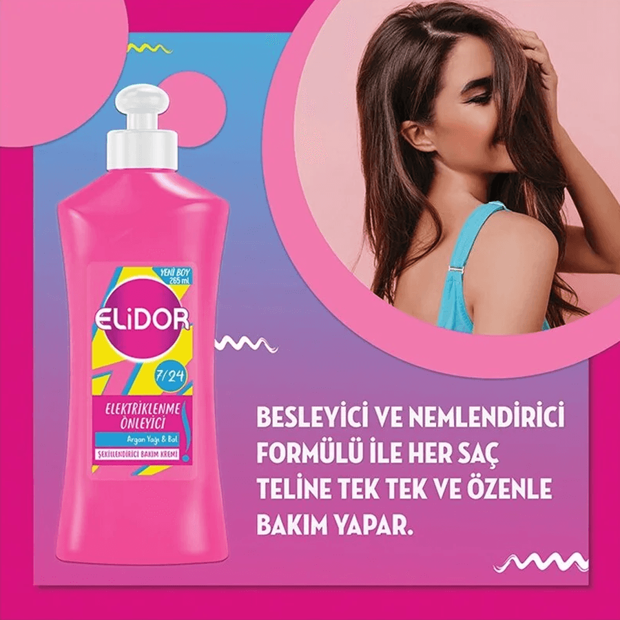 Elidor 7/24 Elektriklenme Önleyici Saç Bakım Kremi 265ml