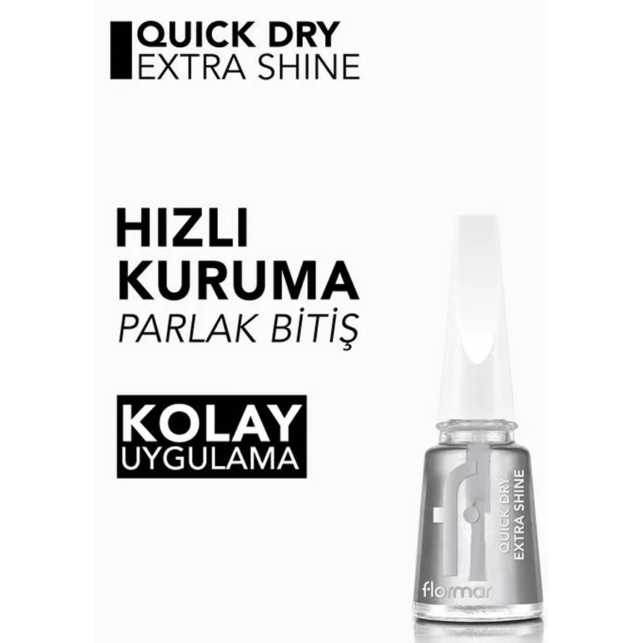 Flormar Quick Dry Extra Shine Çabuk Kuruyan Son Kat Tırnak Cilası 11ml