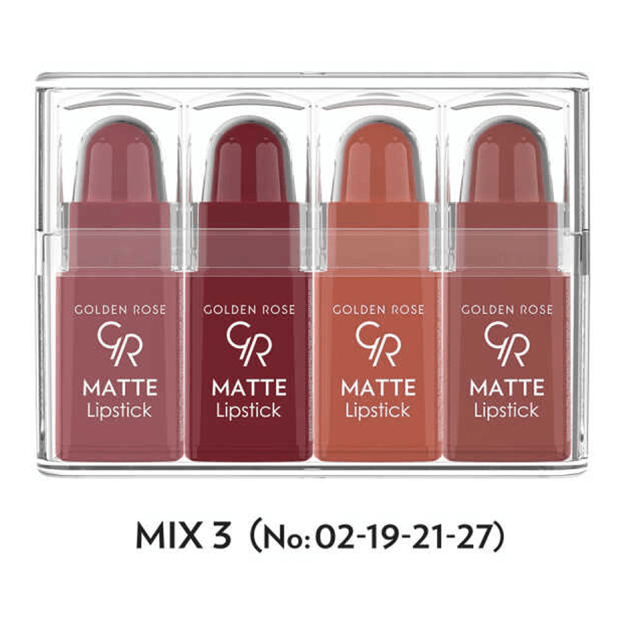 Golden Rose Mini Nude Lipstick Mix 3