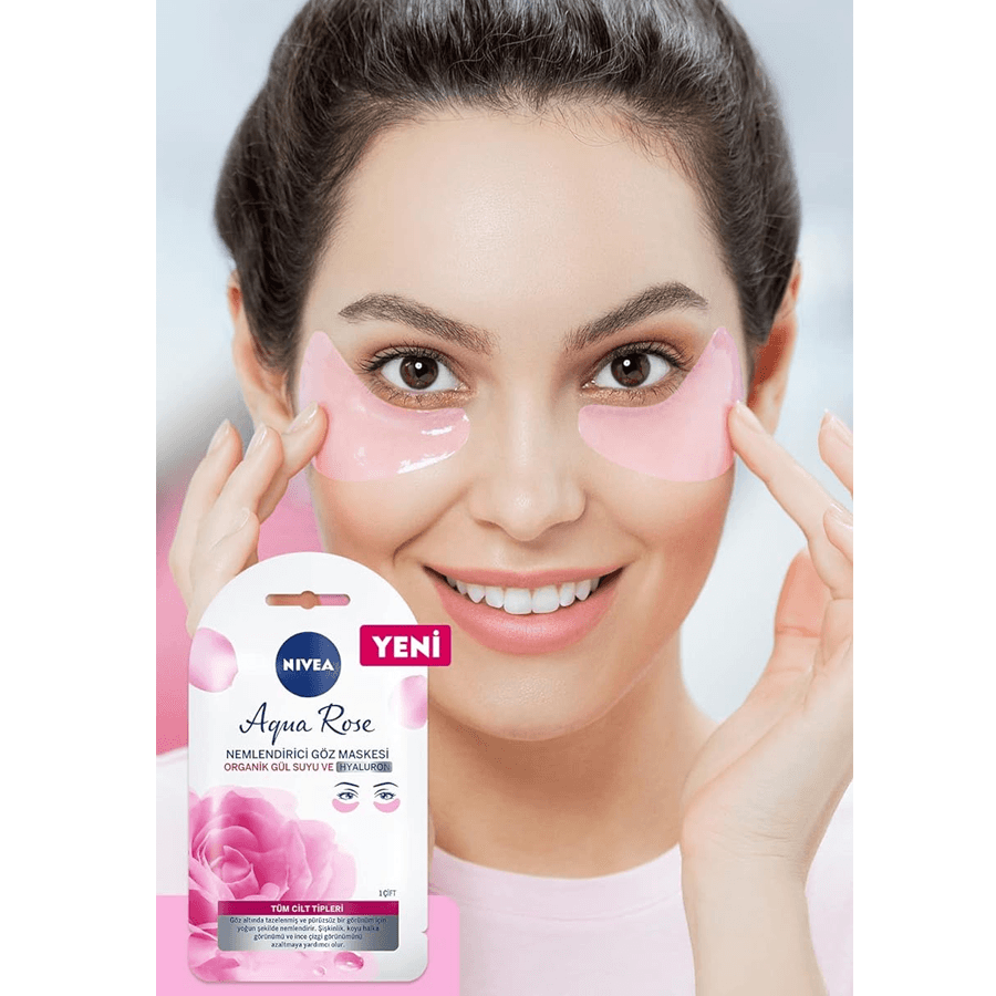 Nivea Aqua Rose Organik Gül Suyu İçeren Göz Maskesi 1 Adet