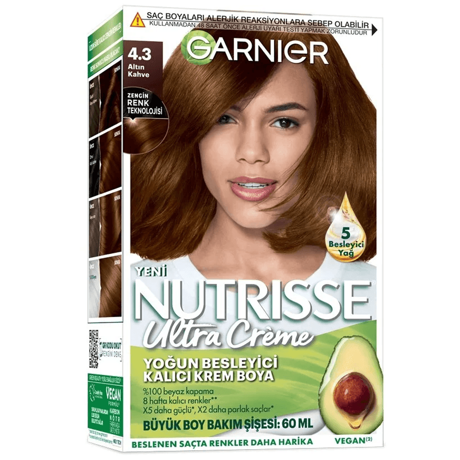 Garnier Nutrisse Ultra Creme 4,3 Altın Kahve-Saç Boyası