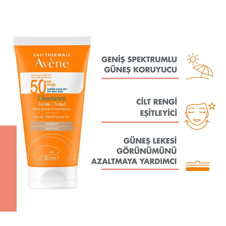 Avene Cleanance SPF50+ Renkli Güneş Kremi 50ml