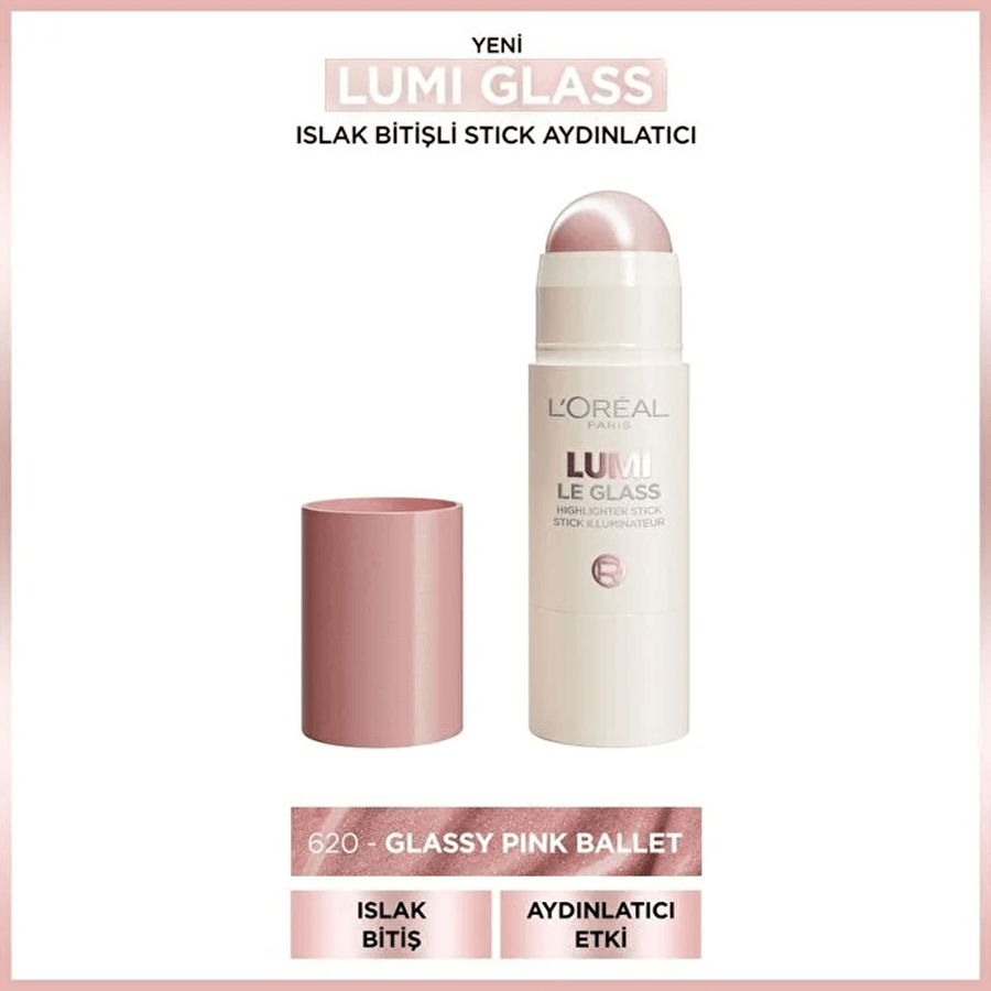Loreal Paris Lumi Glass Islak Bitişli Stick Aydınlatıcı - 620 Glassy Pink Ballet