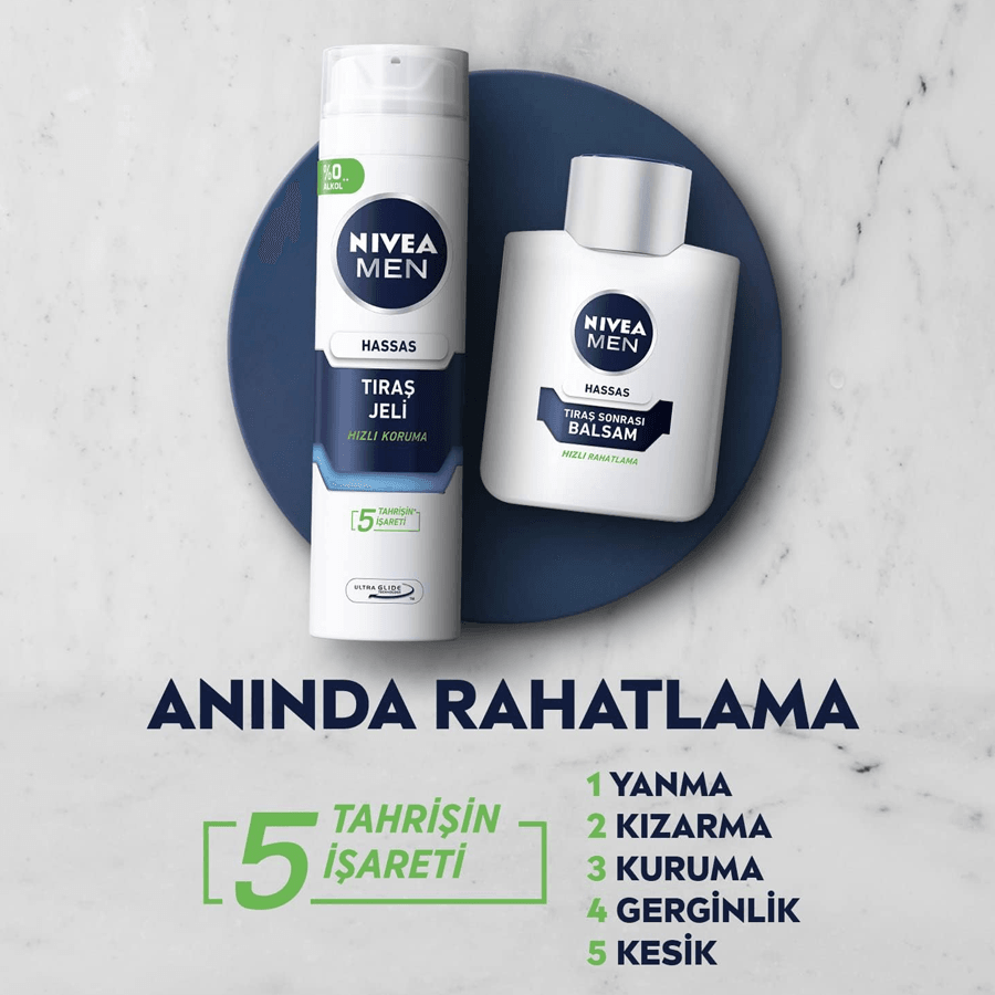 Nivea Men Hassas Tıraş Jeli 200ml-Hızlı Koruma