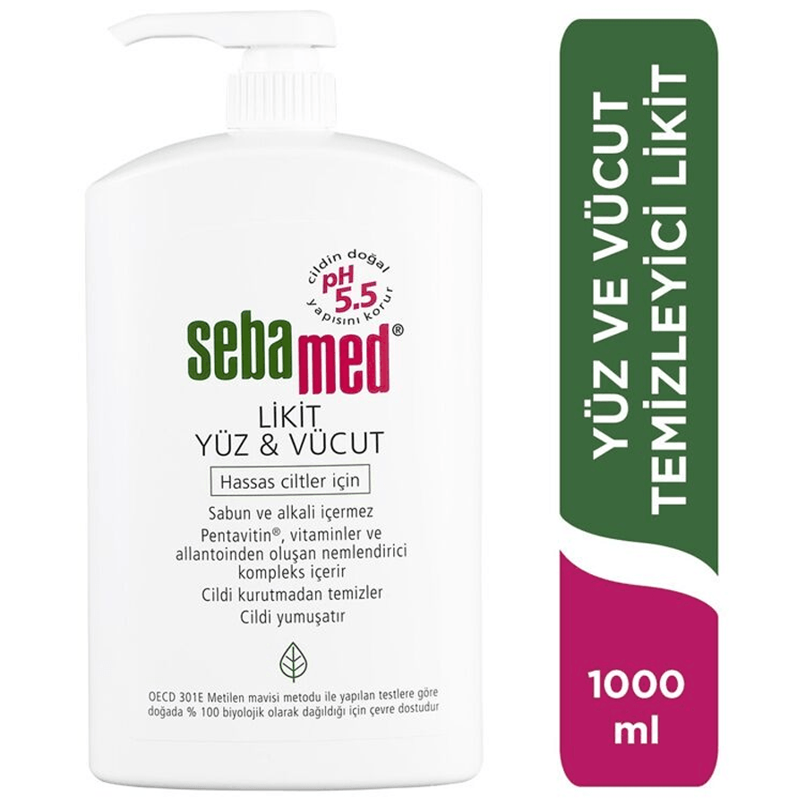Sebamed Likit Yüz ve Vücut Temizleyici Jel 1000ml