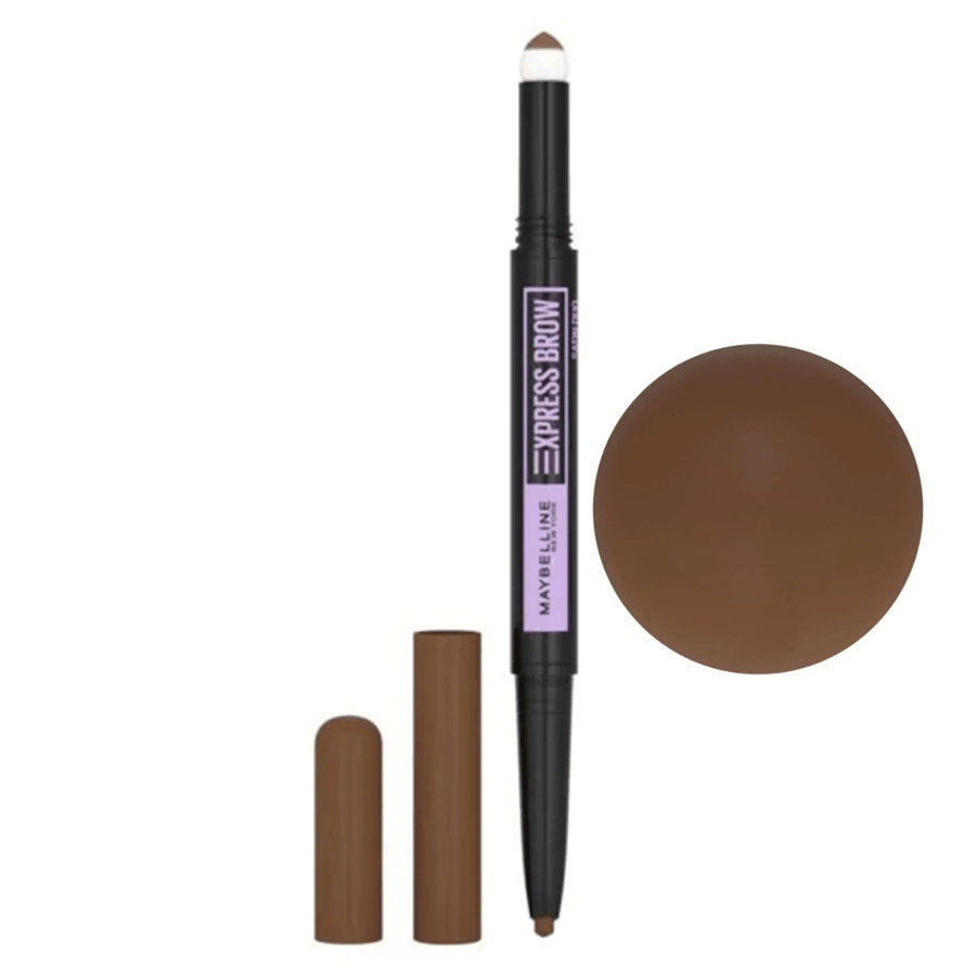 Maybelline Express Brow Satin Duo Çift Taraflı Kaş Kalemi-02 Orta Ton