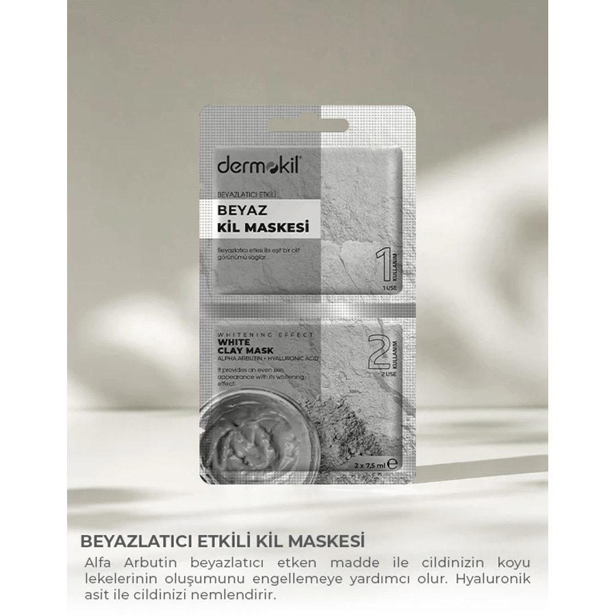 Dermokil Beyazlatıcı Etki Beyaz Kil Maskesi 7.5ml
