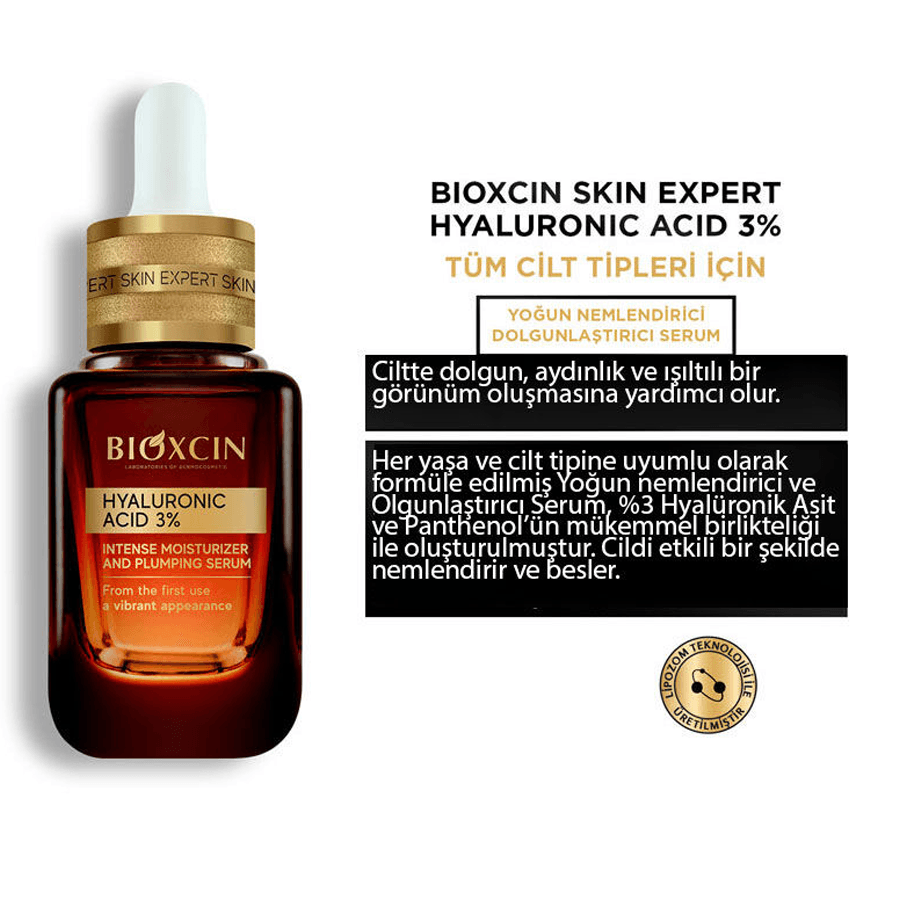 Bioxcin Hyaluronic Acid 3% Serum 30ml - Yoğun Nemlendirici Serum