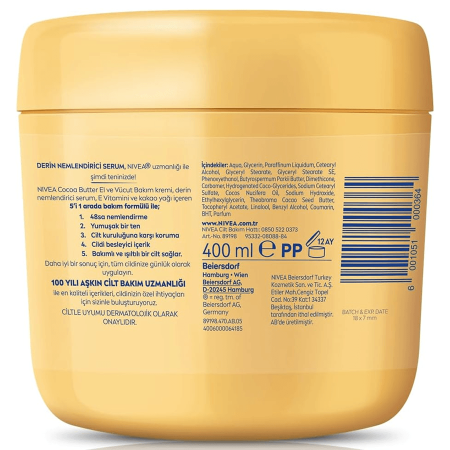 Nivea Cocoa Butter El ve Vücut Bakım Kremi 400ml-Nemlendirici