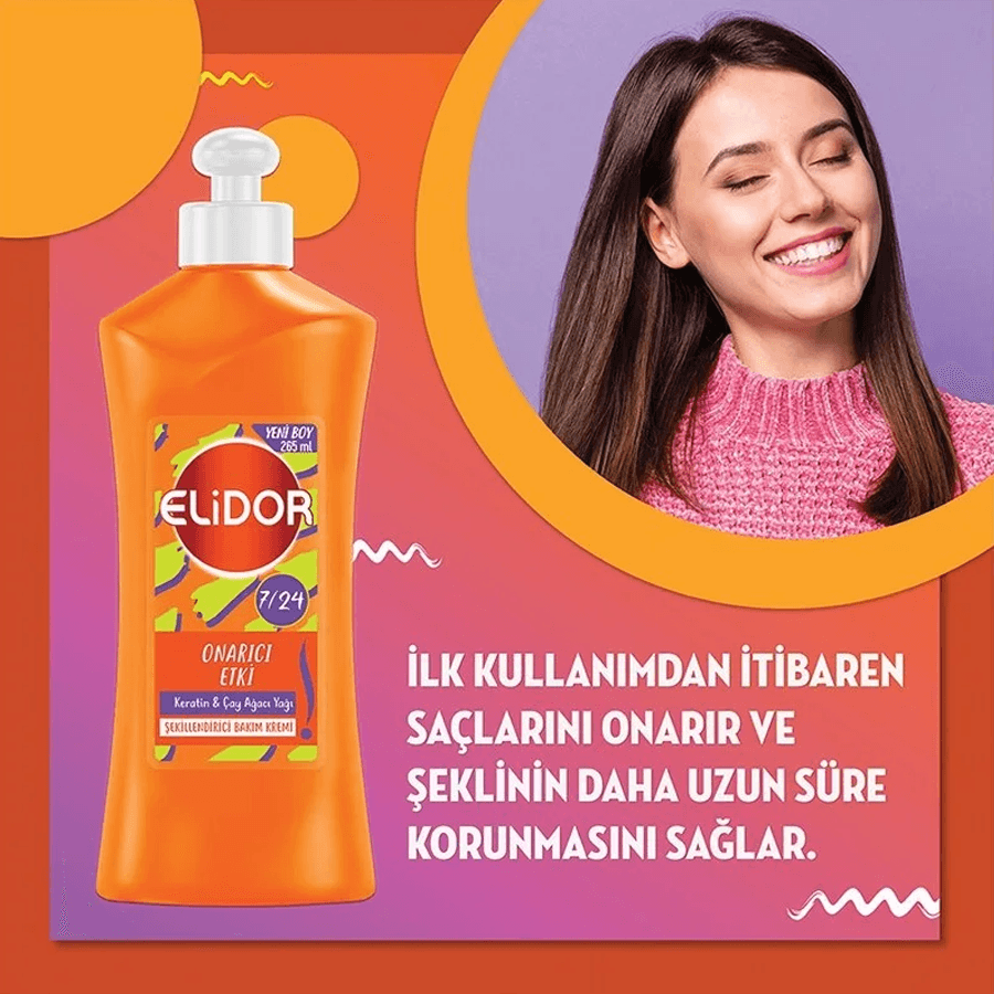 Elidor 7/24 Onarıcı Etki Şekillendirici Bakım Kremi 265ml