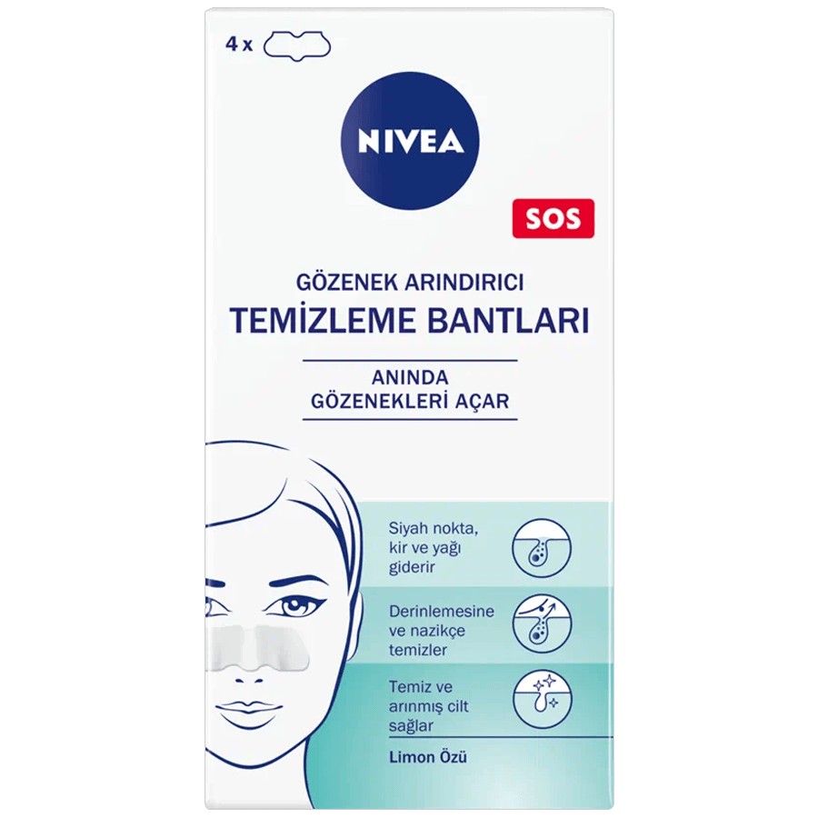 Nivea T-Bölgesi & Siyah Nokta Temizleyici Bantlar 4 Adet