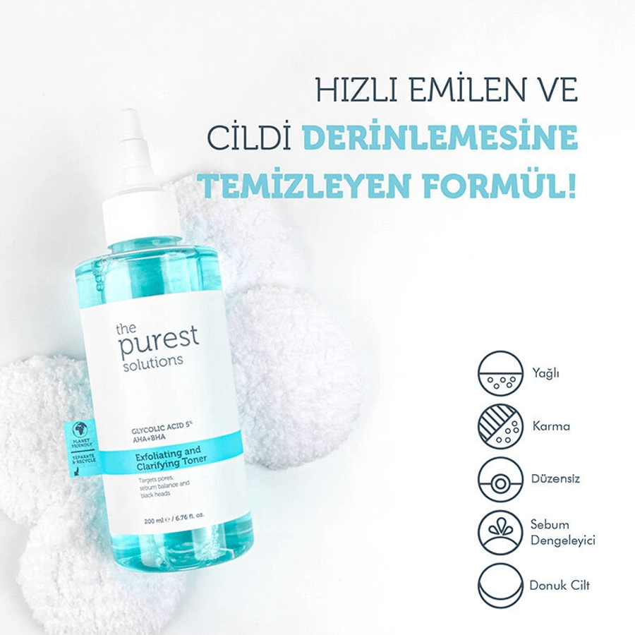 The Purest Solutions Exfoliating + Clarifying Toner 200ml-Gözenek Sıkılaştırıcı