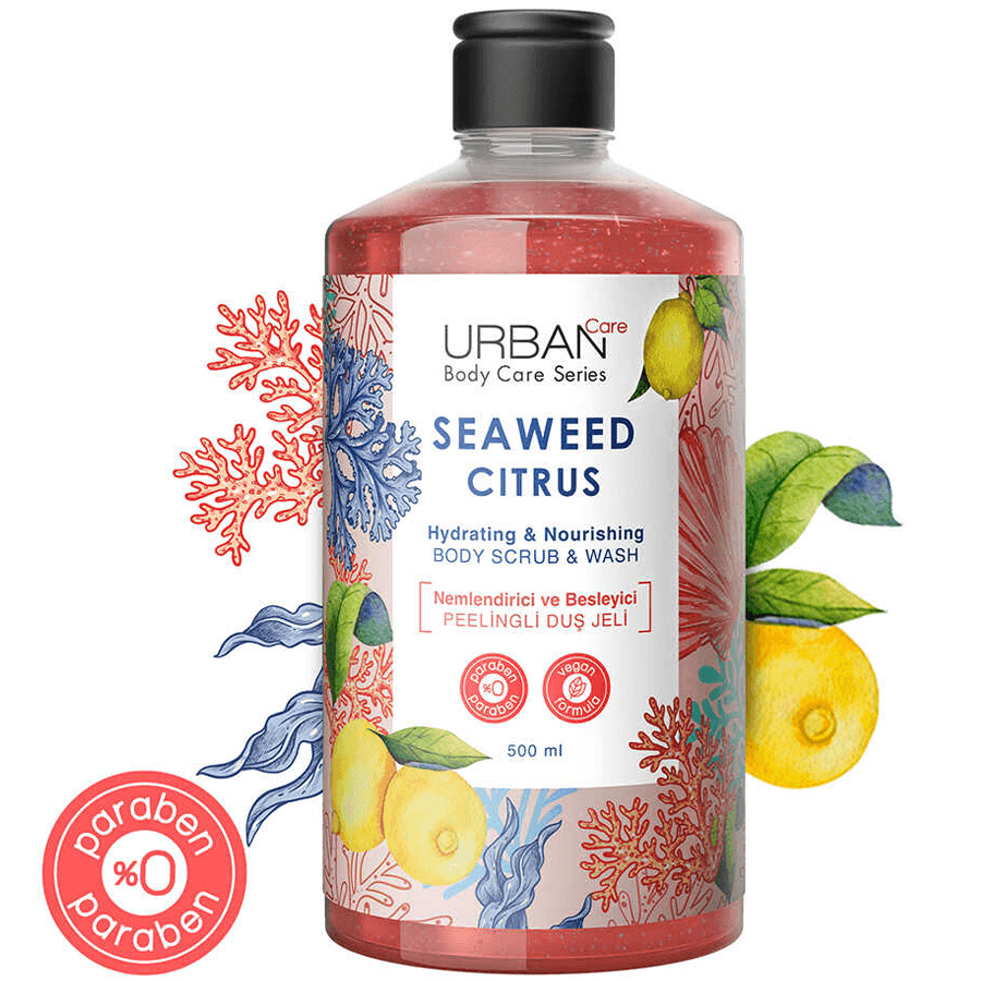 Urban Care Seaweed Citrus Scrub ve Wash 500ml-Peelingli Duş Jeli