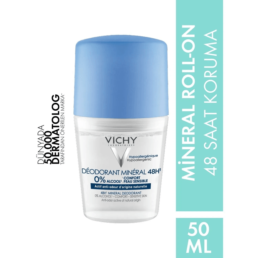 Vichy 48 Saat Etkili Mineral Roll-on Deodorant 50ml-Mineral Deodorant