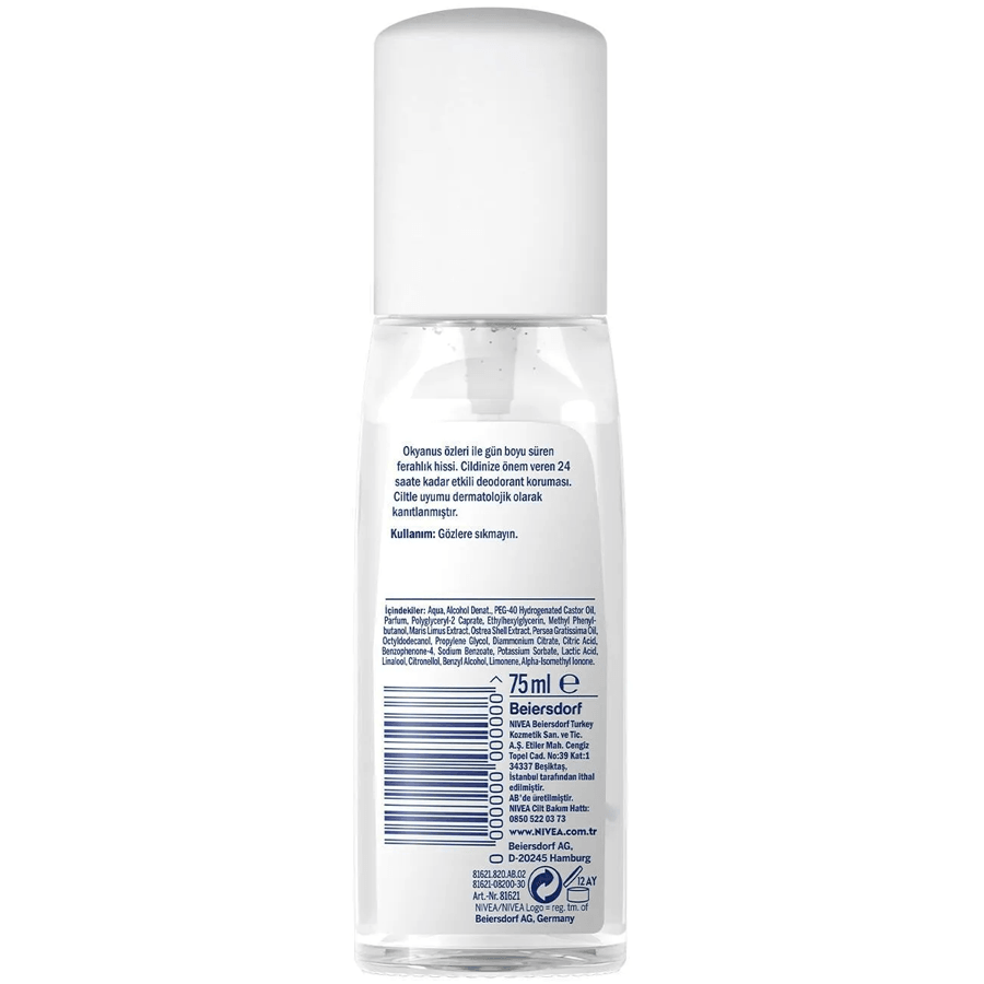 Nivea Fresh Natural Pump Sprey 75ml-Uzun Süre Ferahlık