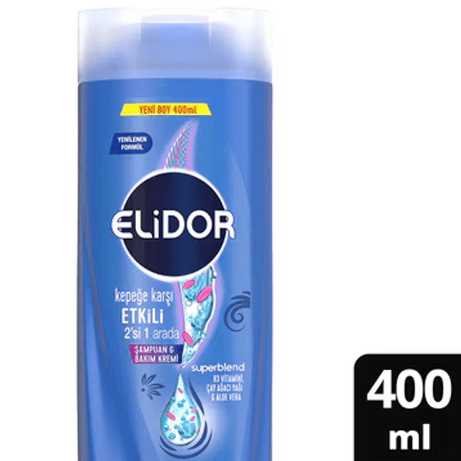 Elidor Superblend Kepeğe Karşı Etkili 2'si 1 Arada Şampuan ve Bakım Kremi 400ml