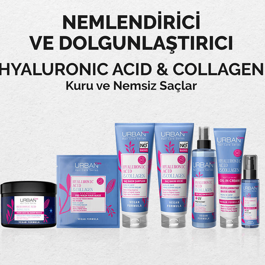 Urban Care Hyaluronic Acid & Collagen 230ml-Gece Saç Bakım Maskesi