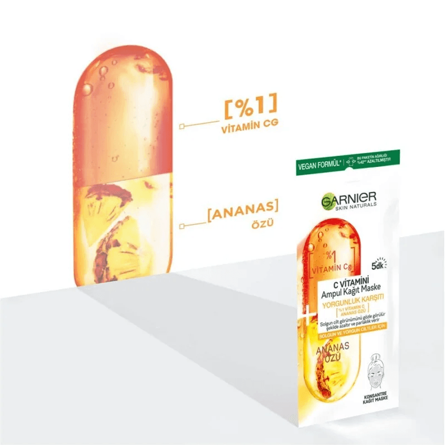 Garnier C Vitamini Ampul Kağıt Maske 1x15gr