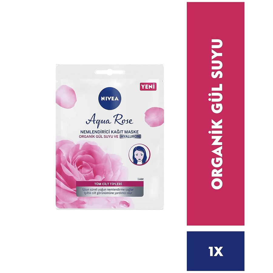 Nivea Aqua Rose Organik Gül Suyu İçeren Kağıt Maske 1 Adet