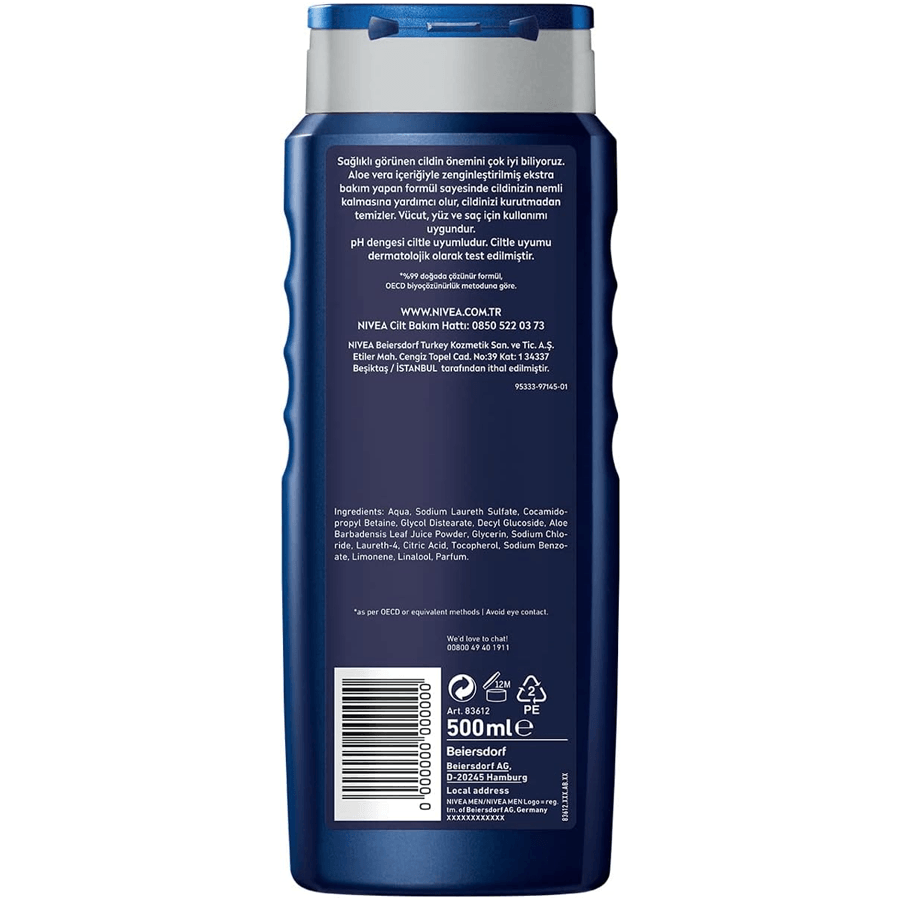 Nivea Men Protect&Care Duş Jeli 500ml-Vücut,Saç ve Yüz