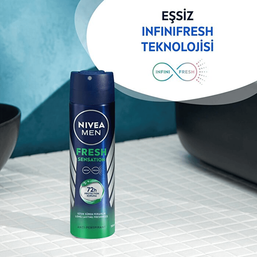 Nivea Men Fresh Sensation Sprey 150ml-Erkek