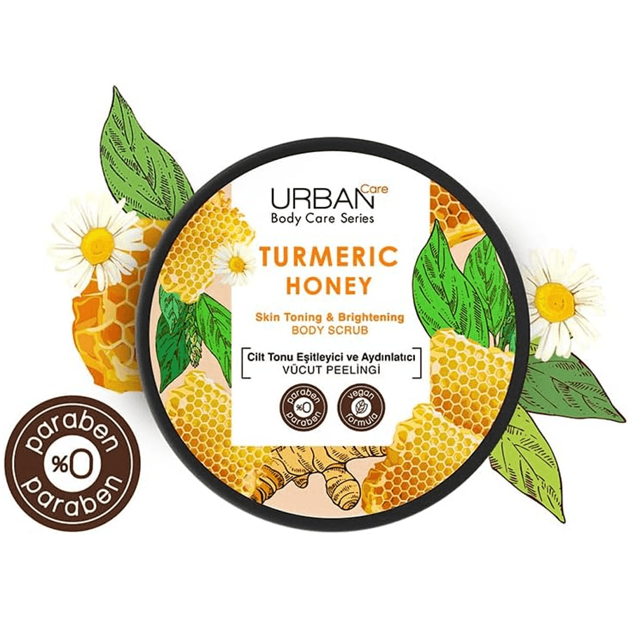 Urban Care Turmeric Honey Cilt Tonu Esitleyici ve Aydınlatıcı Vücut Peelingi 200ml