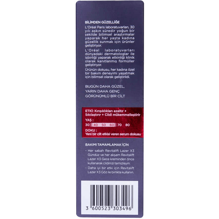 Loreal Paris Revitalift Lazer x3 Yoğun Yaşlanma Karşıtı Bakım Serum 30ml