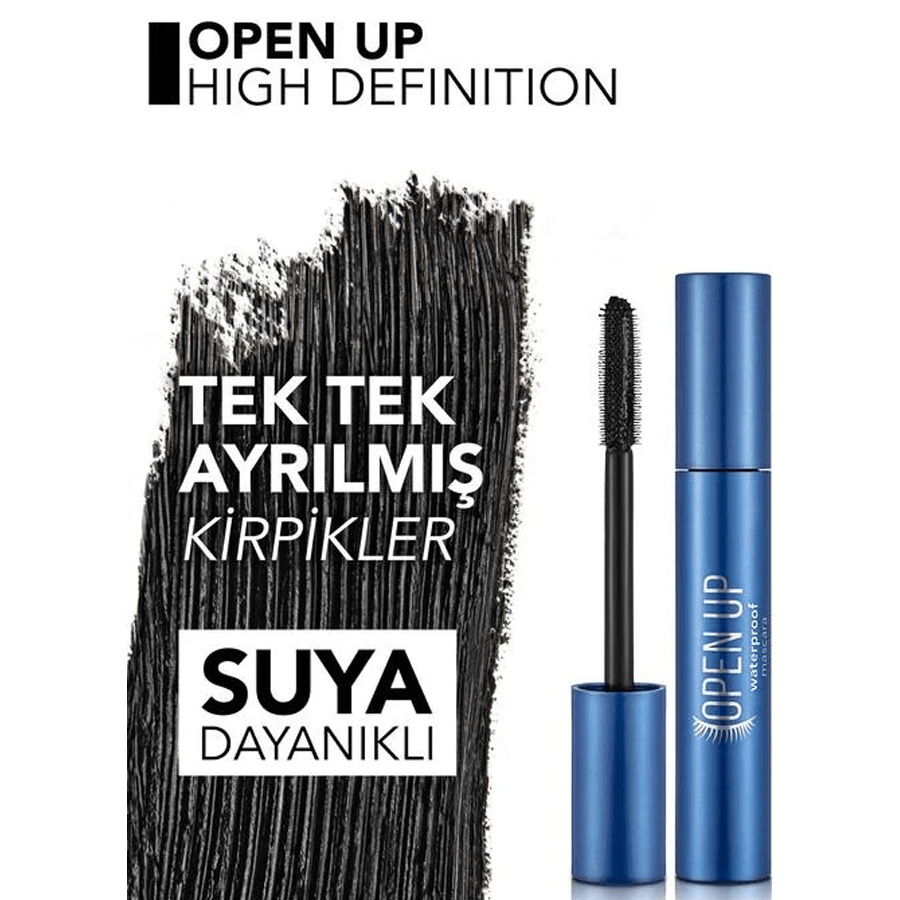 Flormar Open Up Waterproof 12ml-Suya Dayanıklı Maskara