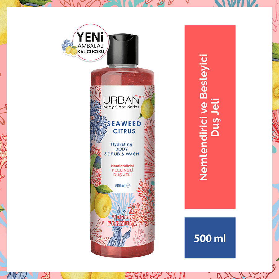 Urban Care Seaweed Citrus Scrub ve Wash 500ml-Peelingli Duş Jeli