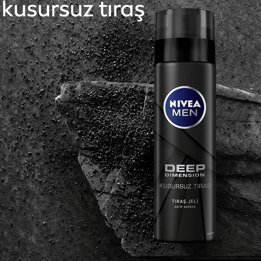 Nivea Men Deep Dimension Tıraş Jeli 200ml-Aktif Karbon