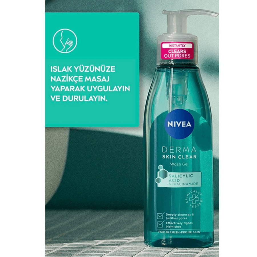 Nivea Derma Skin Clear Sivilce Karşıtı Yüz Temizleme Jeli 150ml