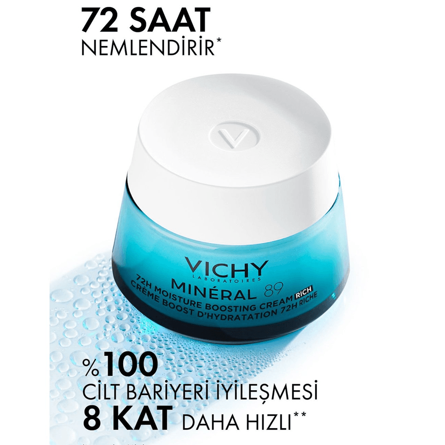 Vichy Mineral 89 Rich Moisture Boosting Cream 50ml-Nemlendirici Krem