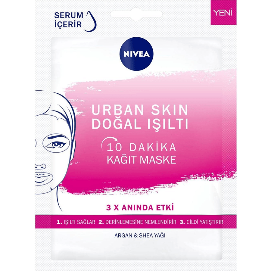 Nivea Urban Skin Doğal Işıltı Kağıt Maske 1 Adet