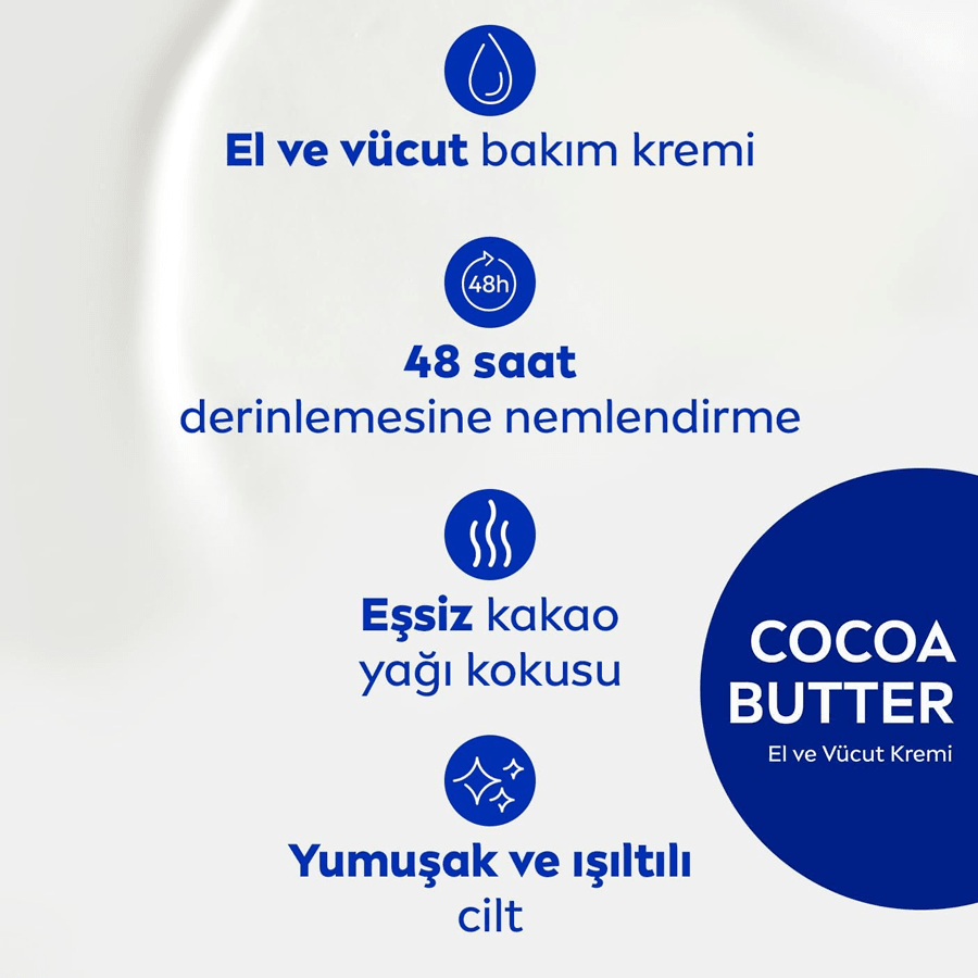 Nivea Cocoa Butter El ve Vücut Bakım Kremi 400ml-Nemlendirici