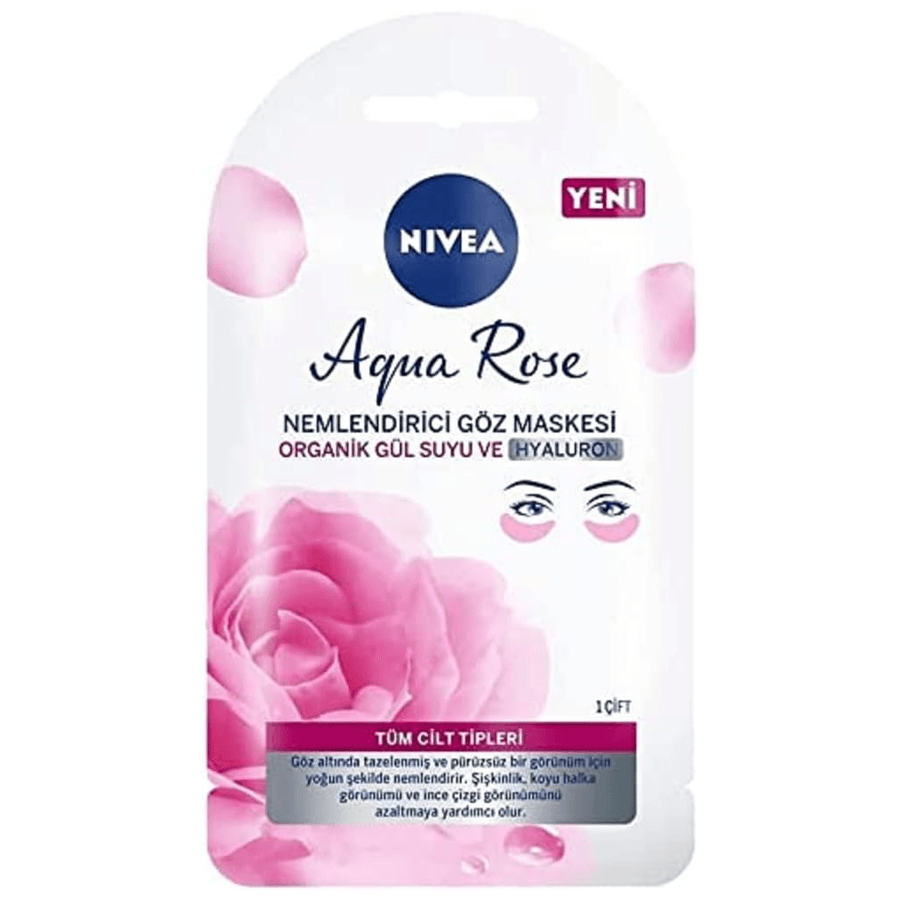 Nivea Aqua Rose Organik Gül Suyu İçeren Göz Maskesi 1 Adet