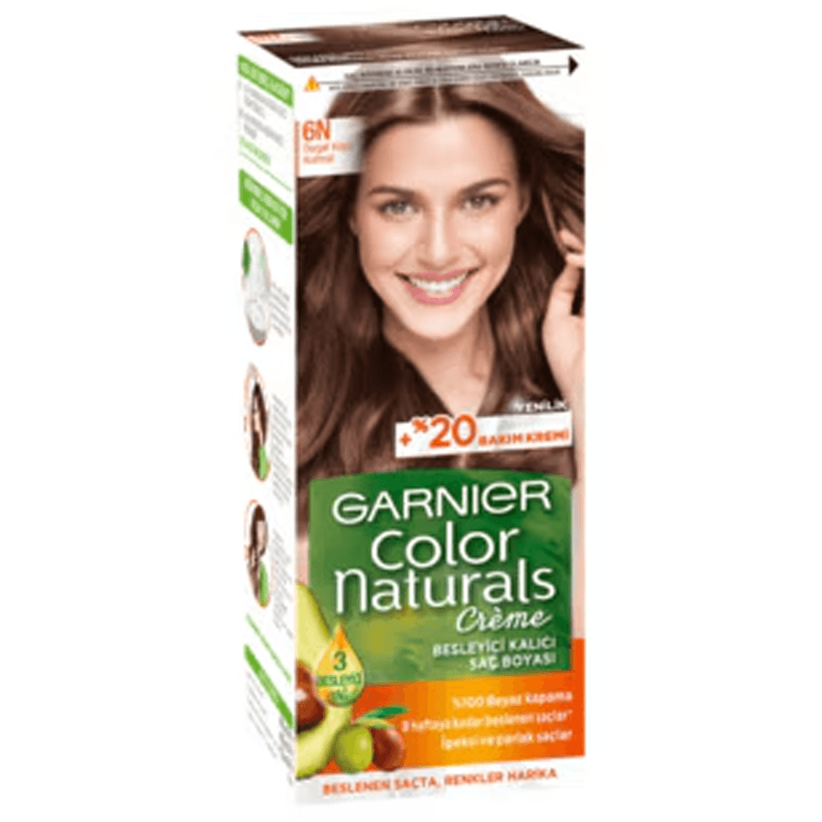 Garnier Color Naturals Creme 6N Doğal Koyu Kumral-Saç Boyası