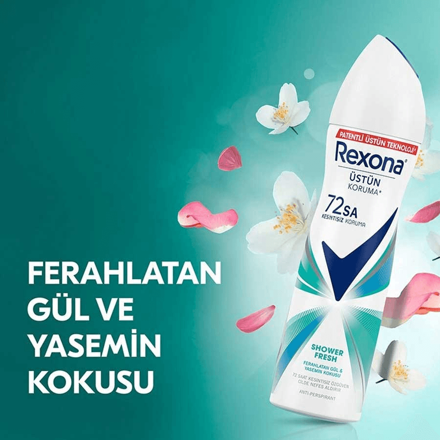 Rexona Shower Fresh Antiperspirant Kadın Sprey Deodorant 150ml-Terlemeyi Önleyici