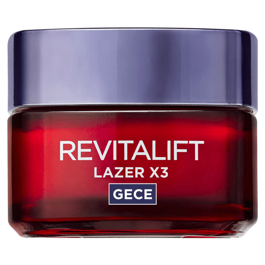 Loreal Paris Revitalift Lazer x3 Yoğun Yaşlanma Karşıtı Gece Bakım Kremi 50ml