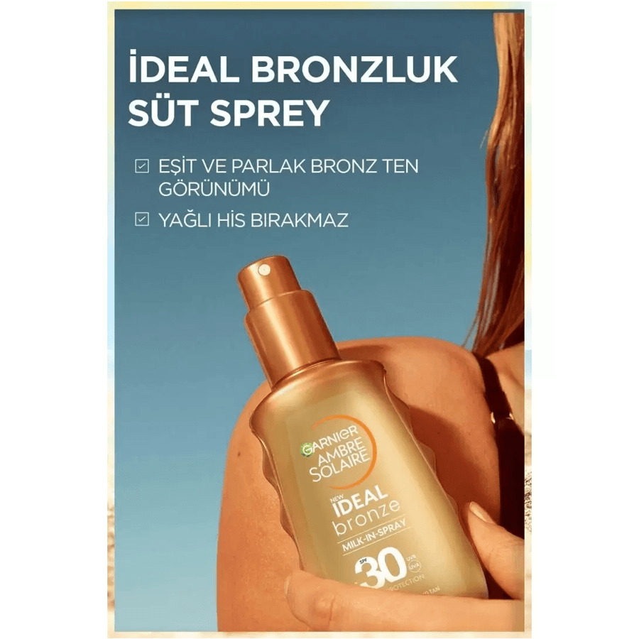 Garnier Ambre Solaire Ideal Bronze Milk-In Sprey +30 150ml-Bronzlaştırıcı Sprey